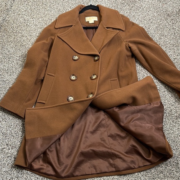 Michael kors lamb wool double breast coat size 6 - Picture 10 of 13